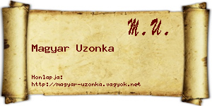 Magyar Uzonka névjegykártya